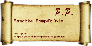 Paschke Pompónia névjegykártya